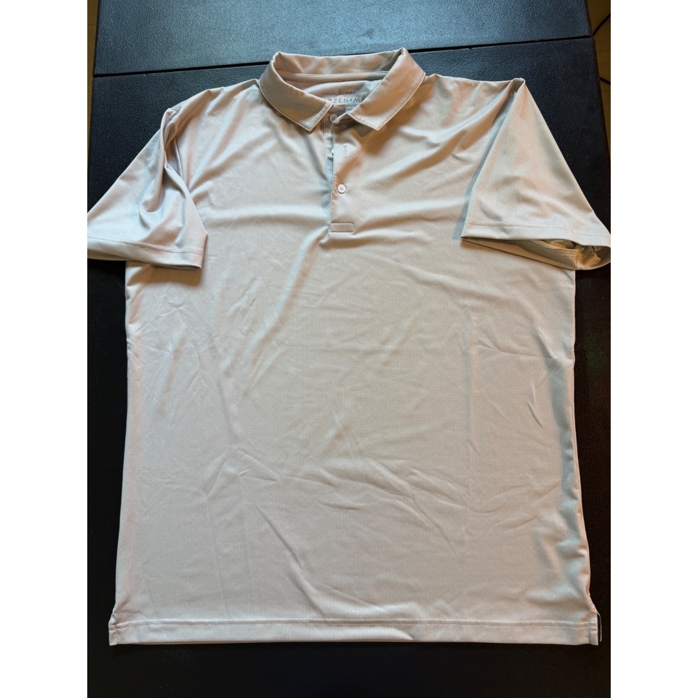 Mizzen + Main Phil Mickelson Golf Polo Shirt Mens XL Gray Short Sleeve Stretch